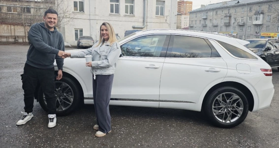 Modern car showroom interior